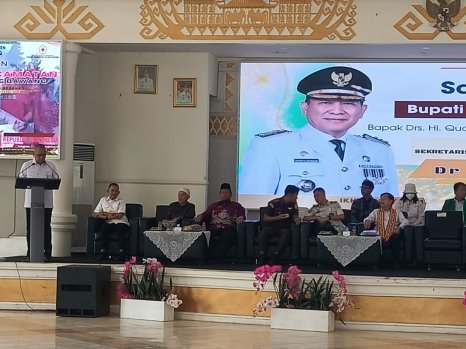 Sekdakab Tulang Bawang Dr. Ferli Yuledi Menghadiri Pelantikan PMI