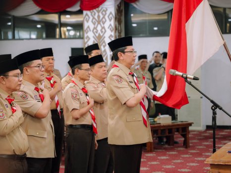 Wagub Jihan Kukuhkan Pengurus Mabigus dan Pembina Gudep UIN Raden Intan, Dorong Pramuka Perkuat Karakter Generasi Muda