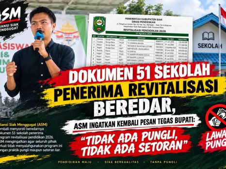 DOKUMEN 51 SEKOLAH PENERIMA REVITALISASI BEREDAR, ASM INGATKAN KEMBALI PESAN TEGAS BUPATI: “TIDAK ADA PUNGLI, TIDAK ADA SETORAN.