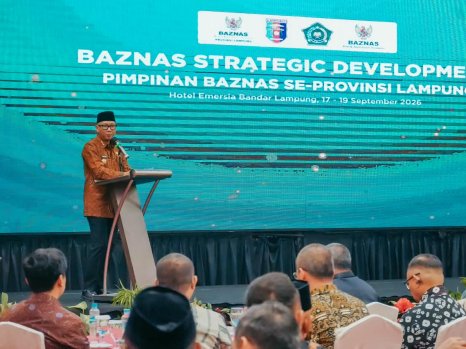 Pemprov Lampung Dorong Pengelolaan Zakat Diperkuat Hingga Tingkat Desa