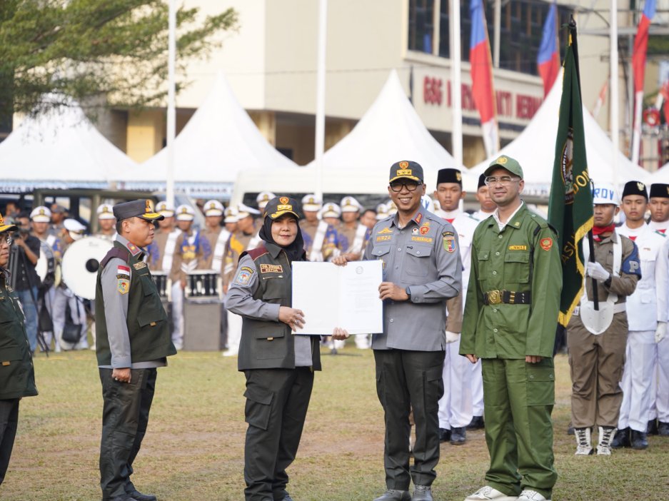 Perkuat Peran, Satlinmas Lakukan Pengukuhan Dan Kemah Bhakti Satya Linmas