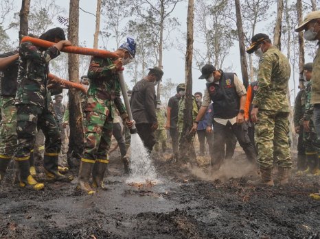 Gubernur Mirza Perkuat Penanganan Karhutla TNWK, Pemadaman Dikebut dan Kesehatan Warga Jadi Perhatian