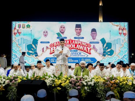 Bandar Lampung Bersholawat, Gubernur Mirza Ajak Masyarakat Perkuat Persatuan dan Doakan Kemajuan Lampung