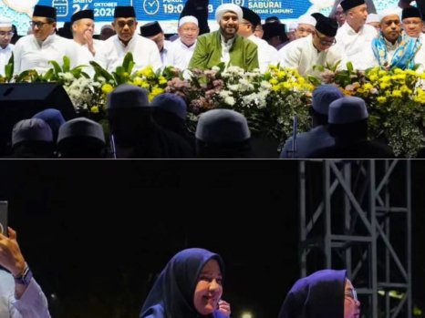 Hj. Eva Dwiana Walikota Bandar Lampung Hadiri Kegiatan “Bandar Lampung Bersholawat” Dalam Rangka Peringati Hari Santri Nasional Tahun 2026