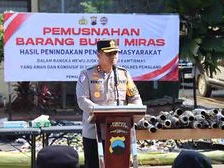 Polres Pemalang Musnahkan 1.980 Botol Miras dan 75 Knalpot Brong
