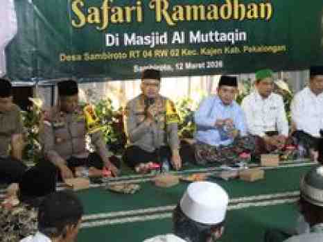 Kapolres Pekalongan Titip Pesan Kamtibmas ke Jamaah Masjid Al-Muttaqin