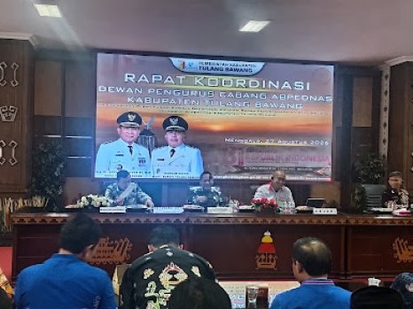 PEMKAB TULANG BAWANG GELAR RAKOR ABPEDNAS, BUPATI QUDROTUL IKHWAAN TEKANKAN SINERGI DUKUNG BPD
